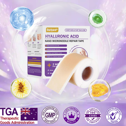 ✅Official Store |Ourlyard® Hyaluronic Acid Nano Microneedle Repair Tape🦘🎇Treatment of old and new scars, reduction of surgical scars, stretch marks, keloids, acne, burns, warts, dermatomes and varicose veins)