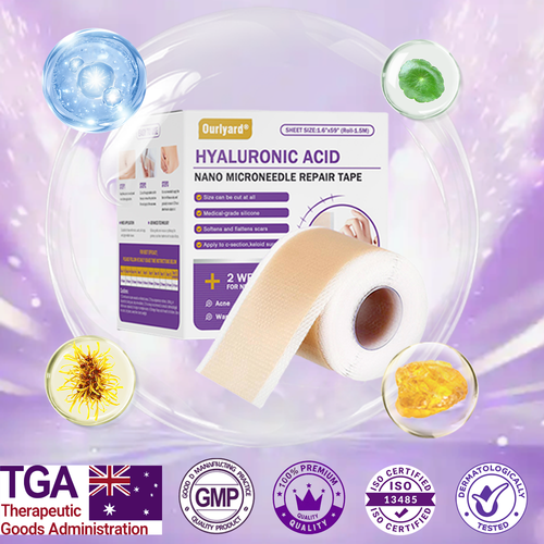 ✅Official Store |Ourlyard® Hyaluronic Acid Nano Microneedle Repair Tape🦘🎇Treatment of old and new scars, reduction of surgical scars, stretch marks, keloids, acne, burns, warts, dermatomes and varicose veins)
