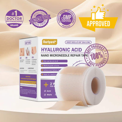 ✅Official Store |Ourlyard® Hyaluronic Acid Nano Microneedle Repair Tape🦘🌿(Treatment of old and new scars, reduction of surgical scars, stretch marks, keloids, acne, burns, warts, dermatomes and varicose veins)