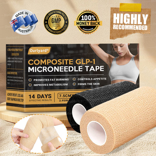 Patented & Made in AU | ✴️Ourlyard® Composite GLP-1 Microneedle Tape for Fat Burning & Contouring, for Abdomen, Legs, Arms & Buttocks (3"x 177" Roll-4.5M)
