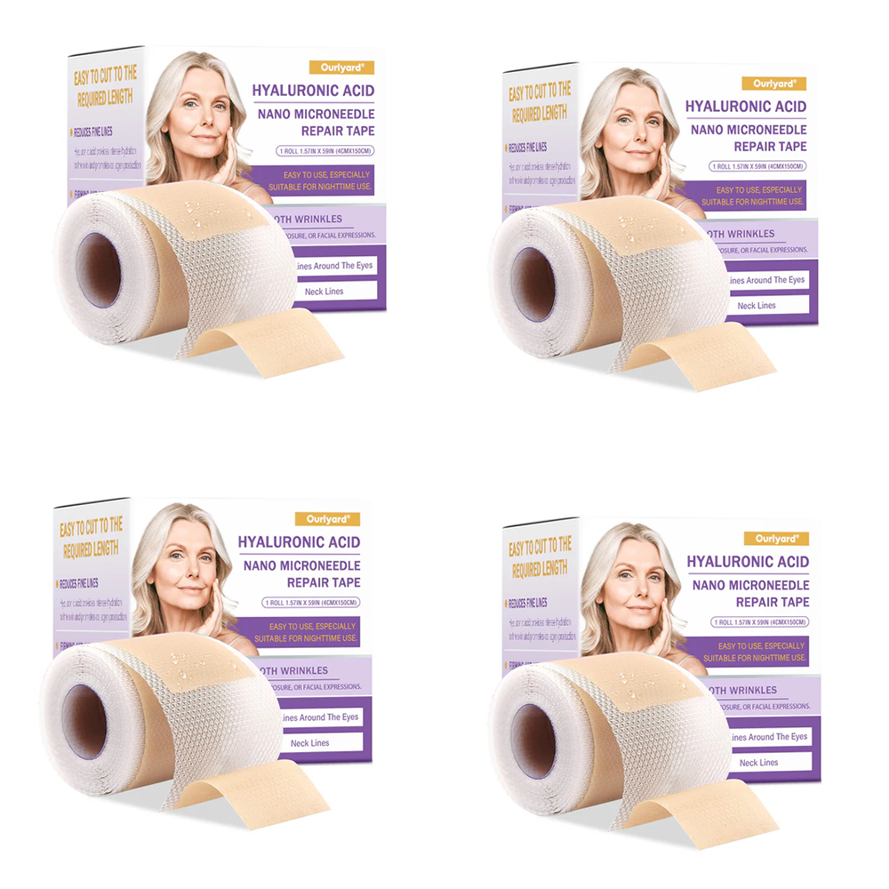 ✅Official Store | Ourlyard® Hyaluronic Acid Nano Microneedle Repair Tape 🦘✴️(Repairs wrinkles, fine lines, skin laxity, etc., suitable for multiple areas such as the face, hands, abdomen, legs – 4cm x 150 cm roll)