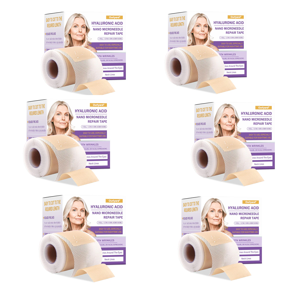 ✅Official Store | Ourlyard® Hyaluronic Acid Nano Microneedle Repair Tape 🦘✴️(Repairs wrinkles, fine lines, skin laxity, etc., suitable for multiple areas such as the face, hands, abdomen, legs – 4cm x 150 cm roll)