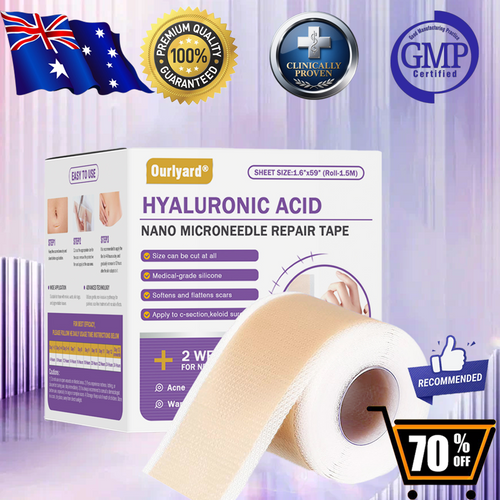 ✅Official Store |Ourlyard® Hyaluronic Acid Nano Microneedle Repair Tape❤️(Treatment of old and new scars, reduction of surgical scars, stretch marks, keloids, acne, burns, warts, dermatomes and varicose veins)